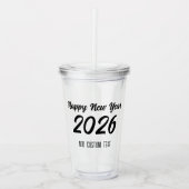 Modern Custom Script 2026 Happy New Year Acryl Drinkbeker (Voorkant)
