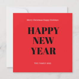 Modern Custom Text  Bold Holiday Card Feestdagenkaart