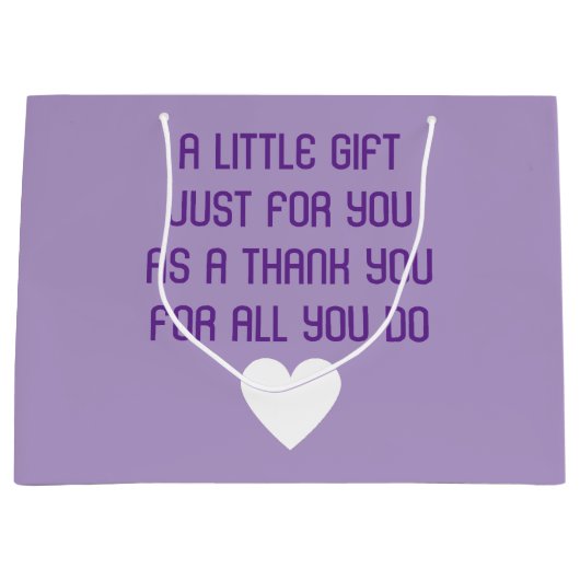 Modern Custom Thanking bericht Paarse Groot Cadeauzakje (Voorkant)