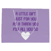 Modern Custom Thanking bericht Paarse Groot Cadeauzakje (Achterkant)