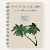 Modern Custom Tropical Vacation Journal Notitieboek (Voorkant)