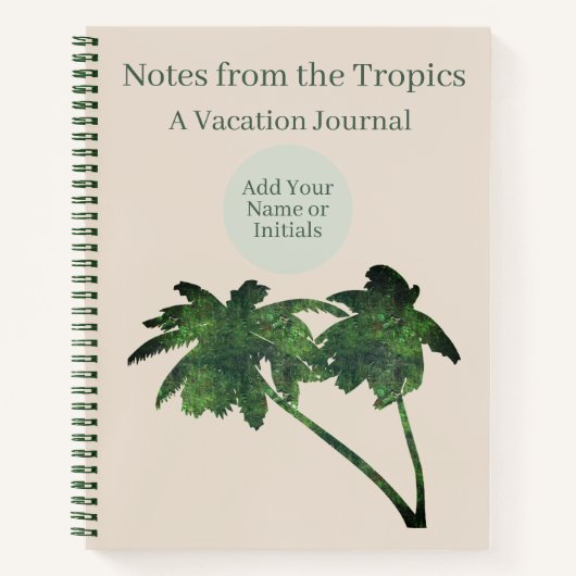 Modern Custom Tropical Vacation Journal Notitieboek (Voorkant)