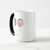 Modern Custom Twee baby gezicht cadeau Kleinkind Magische Mok (Voorkant links)