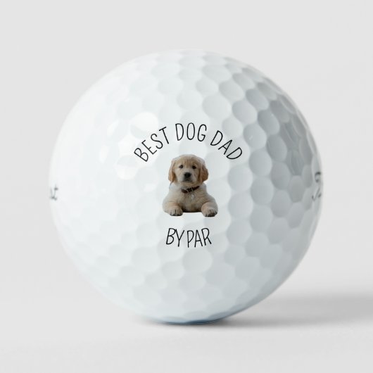 Modern Custom Vaderdag Gift Dog Dad Gift Golfballen (Voorkant)