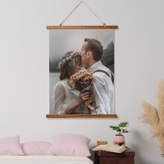 Modern Custom Wedding Photo Family Afbeelding Hangend Wandkleed (Slaapkamer)
