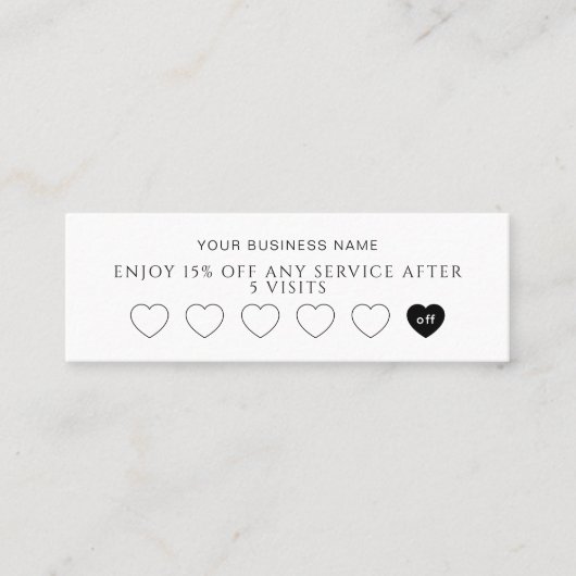 Modern Customer Loyalty Card For Small Business (Voorkant)
