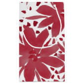 Modern CustomFloral Design Ruby Red Gift Bag Klein Cadeauzakje (Achterkant)