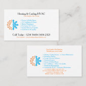 Modern CUSTOMIZABLE Heating & Cooling Visitekaartje (Voorkant / Achterkant)