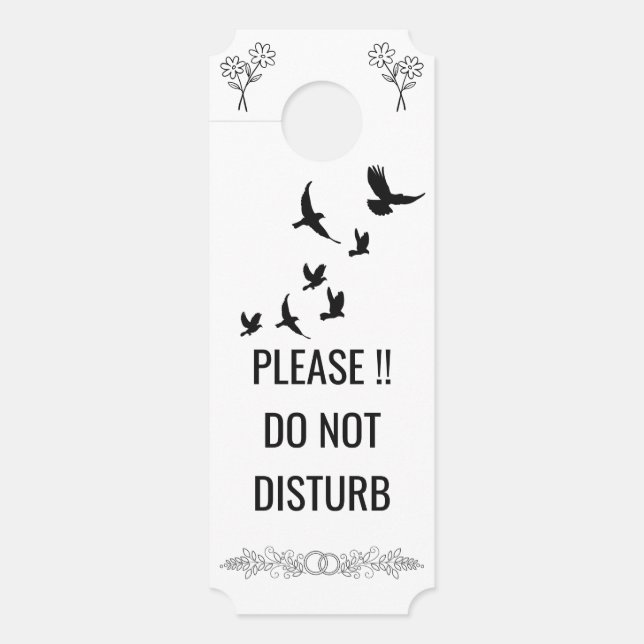 Modern Customize  Do Not Disturb Door Hanger (Voorkant)