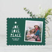 Modern Cut Deep Green Feestdagenkaart (Staand voorkant)