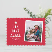 Modern Cut Rec Feestdagenkaart (Staand voorkant)