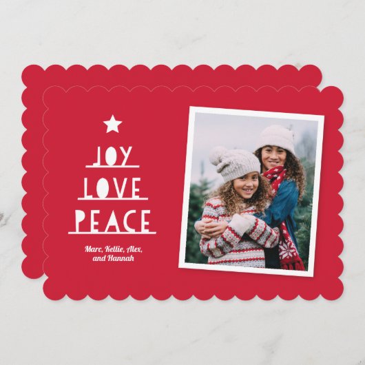 Modern Cut Rec Feestdagenkaart (Voorkant / Achterkant)