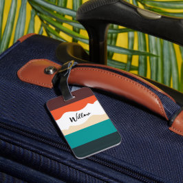 Modern Cute Abstract Retro Vector Script Bagagelabel