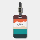 Modern Cute Abstract Retro Vector Script Bagagelabel (Voorkant verticaal)