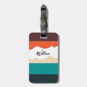 Modern Cute Abstract Retro Vector Script Bagagelabel (Achterkant verticaal)