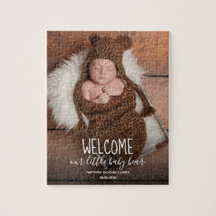 Modern Cute Baby Birth Announement Legpuzzel