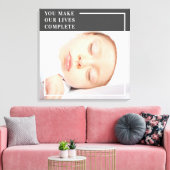 Modern Cute Baby Foto | Beauty Quote Canvas Afdruk (Insitu (Woonkamer))