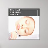Modern Cute Baby Foto | Beauty Quote Canvas Afdruk (Voorkant)