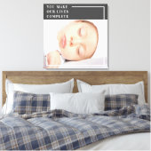 Modern Cute Baby Foto | Beauty Quote Canvas Afdruk (Insitu (Slaapkamer))