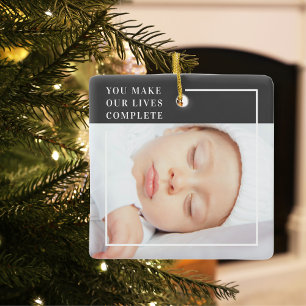 Modern Cute Baby Foto Beauty Quote Keramisch Ornament