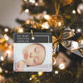 Modern Cute Baby Foto | Beauty Quote Keramisch Ornament