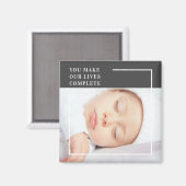 Modern Cute Baby Foto | Beauty Quote Magneet (Voorkant / Achterkant)