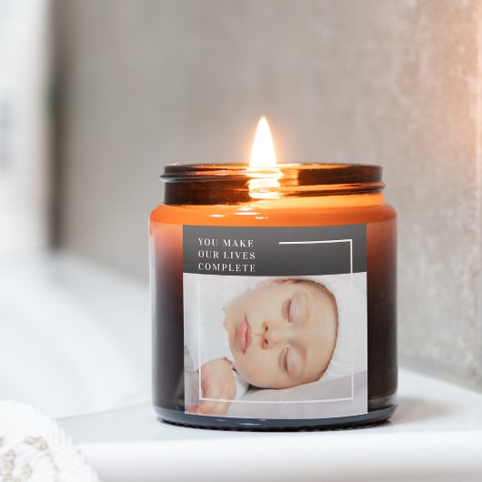 Modern Cute Baby Foto | Beauty Quote Vierkante Sticker