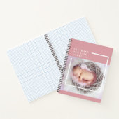 Modern Cute Baby Foto | Roze en wit | Citaat Notitieboek (Binnen)