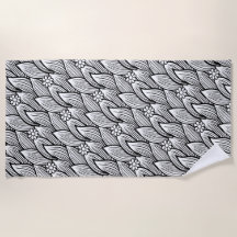 Modern Cute Black en White Hippie Daisy Floral