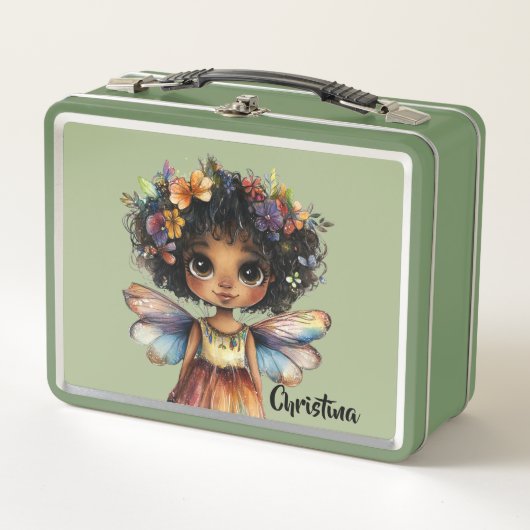 Modern Cute Black Girl Fairy Princess (Voorkant)