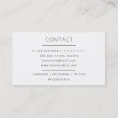 Modern Cute Blue Cake Bakery Pastry Chef Bus Visitekaartje (Achterkant)