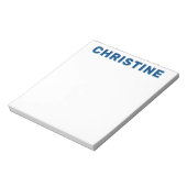 Modern Cute Blue Light Blue Kinder Teacher Notitieblok (Linkerzijde)