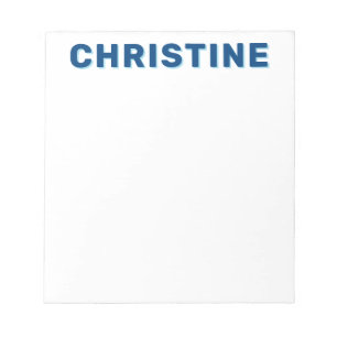 Modern Cute Blue Light Blue Kinder Teacher Notitieblok