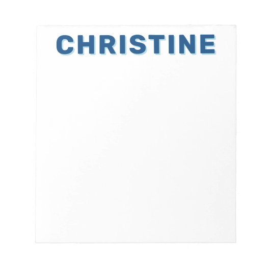 Modern Cute Blue Light Blue Kinder Teacher Notitieblok (Voorkant)