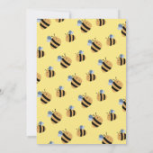 Modern Cute Bumble Bee Baby shower Kaart (Achterkant)