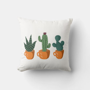 Modern Cute Cactus Personalized Kussen
