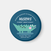Modern Cute Chomping Alligator Safari Birthday Magneet (Voorkant)