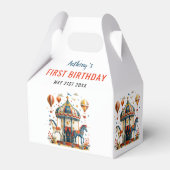 Modern Cute Circus Carnival Festival 1e verjaardag Bedankdoosjes (Voorkant Zijde)