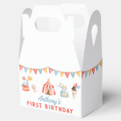 Modern Cute Circus Carnival Fiesta First Birthday Bedankdoosjes (Geopend)