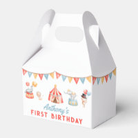 Modern Cute Circus Carnival Fiesta First Birthday