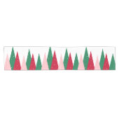 Modern Cute Colorful Christmas Trees Korte Tafelloper (Horizontaal)