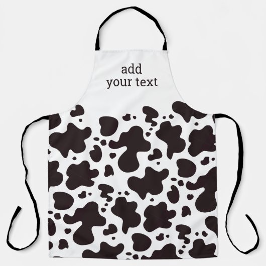 Modern Cute Cow Animal Pattern Schort (Voorkant)