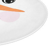 Modern Cute Custom glimlach Snowman face Cutting B Snijplank (Hoek)