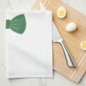 Modern Cute Custom Snowman face apron bow stropdas Theedoek (Quarter Fold)