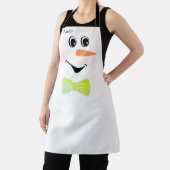 Modern Cute Custom Snowman face apron Schort (Insitu)