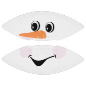 Modern Cute Custom Snowman face Winter Party American Football (Panelen)