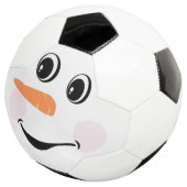 Modern Cute Custom Snowman face Winter Party Voetbal (Drie kwart)