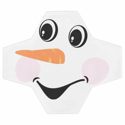 Modern Cute Custom Snowman face Winter Party Voetbal (Enkel)