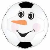 Modern Cute Custom Snowman face Winter Party Voetbal (Voorkant)