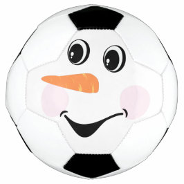 Modern Cute Custom Snowman face Winter Party Voetbal